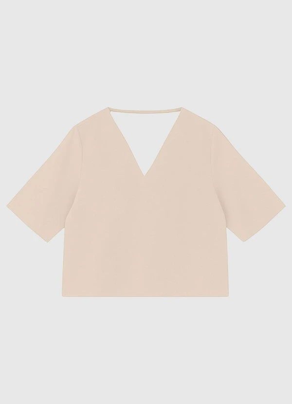 Enfim - Blusa Reta Texturizada Areia 3