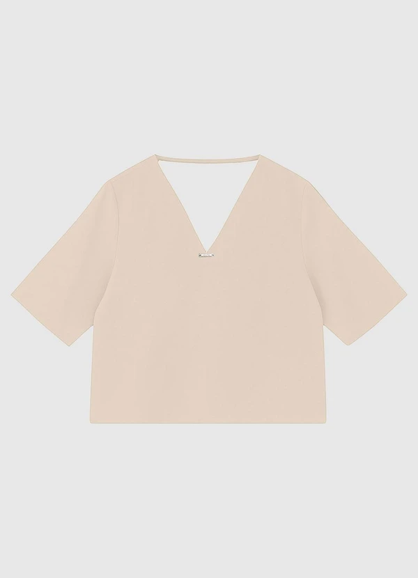 Enfim - Blusa Reta Texturizada Areia 4
