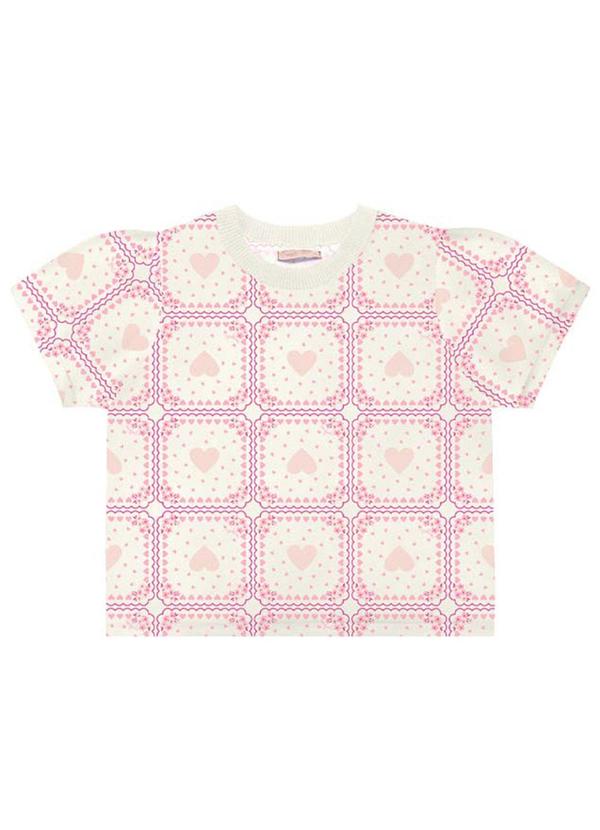 Angel - Blusa Retilinea Viscose Estampada Rosa 4