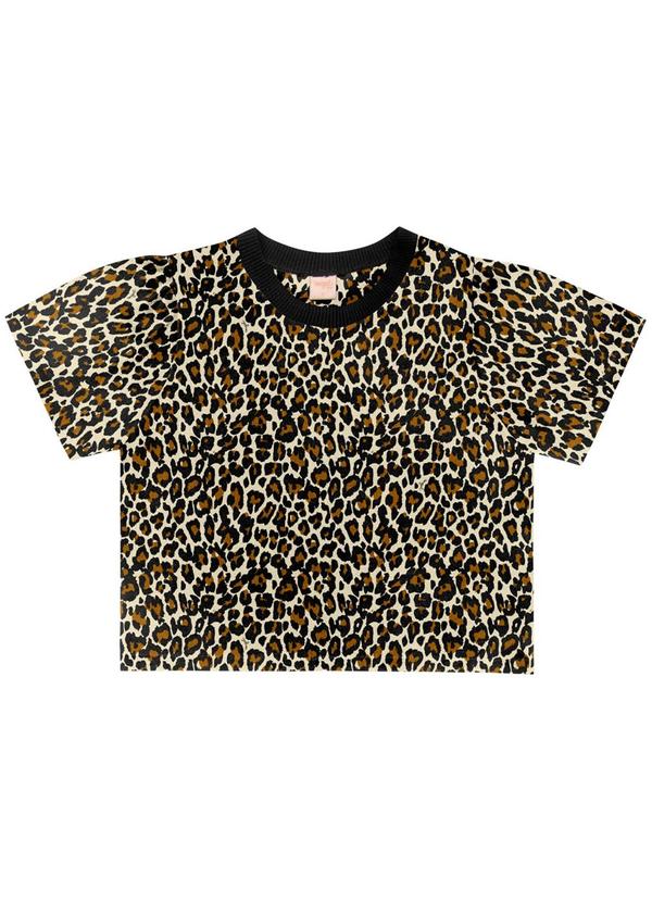 Angel - Blusa Retilinea Viscose Estampada Preto