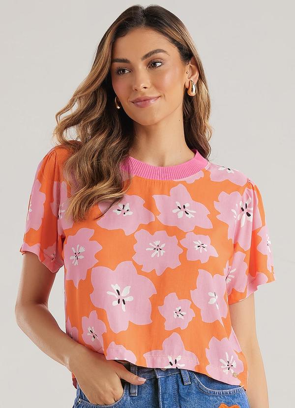 Angel - Blusa Retilinea Viscose Estampado