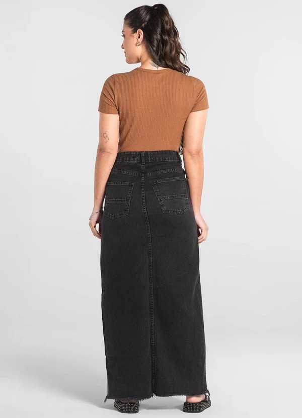 Just Basic - Blusa Ribana Canelada Marrom 4