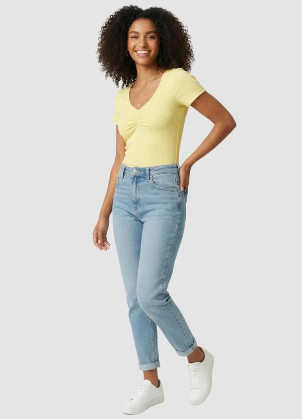 Yends Fashion - Blusa Ribana Feminina Ribana Amarelo 2