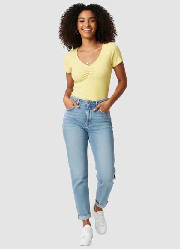 Yends Fashion - Blusa Ribana Feminina Ribana Amarelo 3