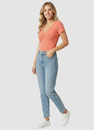 Yends Fashion - Blusa Ribana Feminina Ribana Laranja - YENDS FASHION
