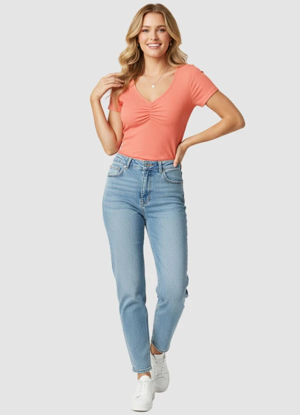 Yends Fashion - Blusa Ribana Feminina Ribana Laranja 3