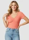 Yends Fashion - Blusa Ribana Feminina Ribana Laranja - variação: Laranja
