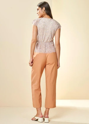 Doce Trama - Blusa Romantic em Tule Estampado Estampado - DOCE TRAMA