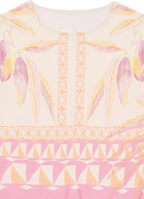 Malwee - Blusa Rosa Claro Box Tropical 2