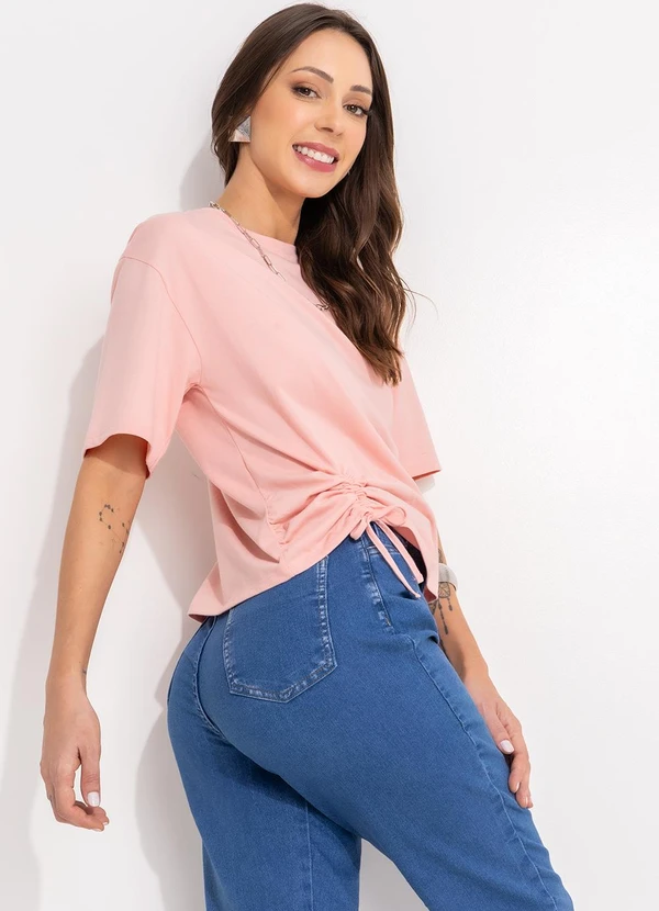 Bimini - Blusa Rosa Claro em Malha de Algodão 6