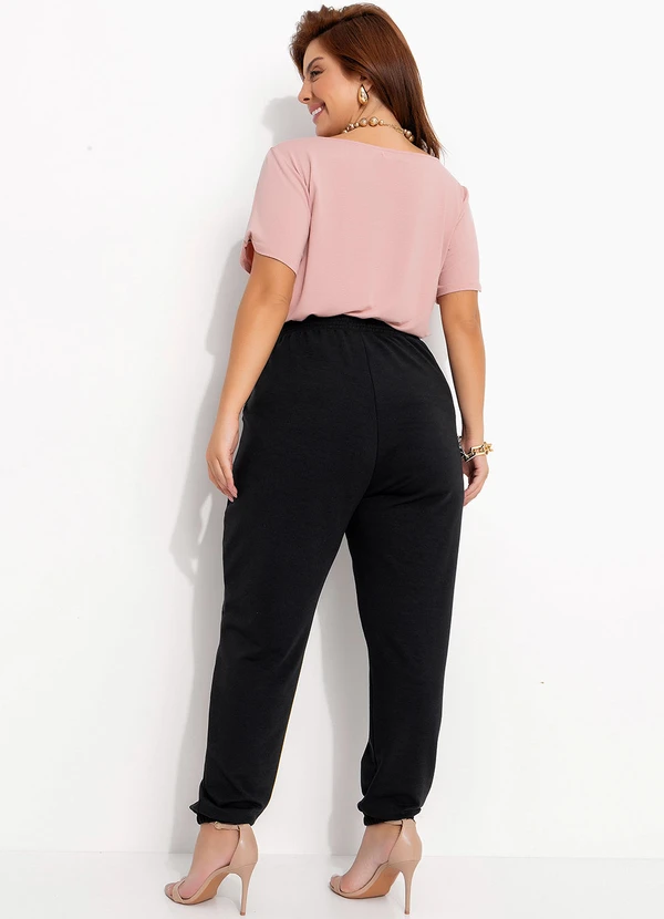 Quintess - Blusa Rosa Claro em Malha de Viscose 11