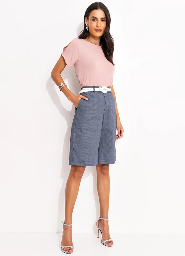 Quintess - Blusa Rosa Claro em Malha de Viscose 3