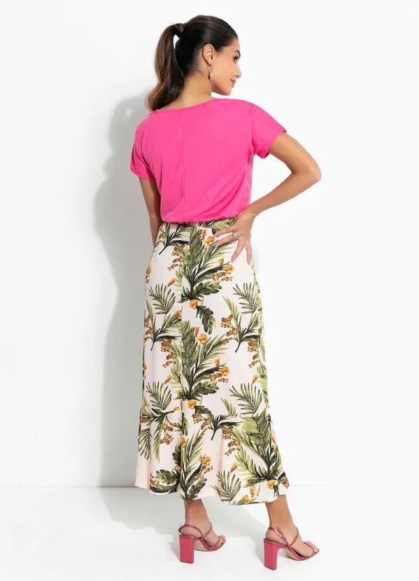 Queima Estoque - Blusa Rosa com Lastéx na Barra Moda Evangélica 4