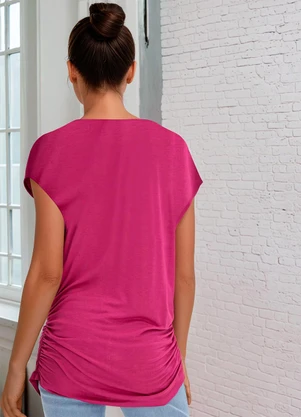bonprix - Blusa Rosa em Malha de Viscose - BONPRIX