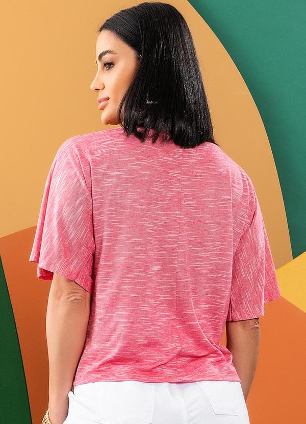 Quintess - Blusa Rosa em Malha Flamê 2