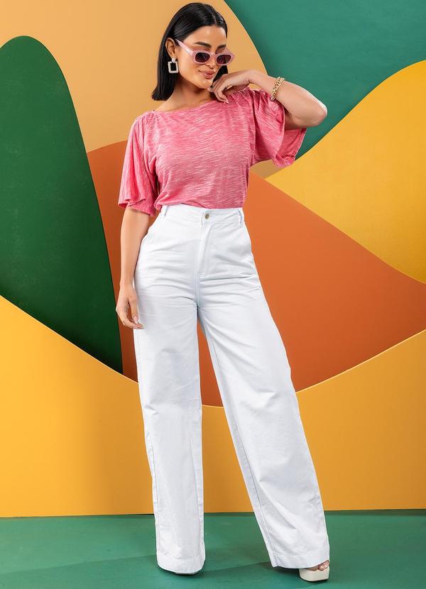 Quintess - Blusa Rosa em Malha Flamê 3