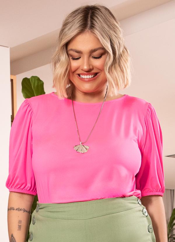 Quintess - Blusa Rosa em Malha Fria 5