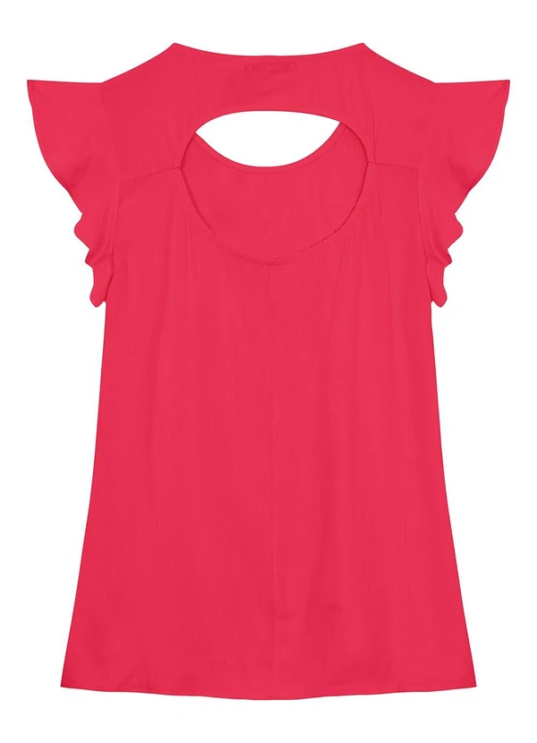 Malwee - Blusa Rosa Escuro Evasê em Viscose 7