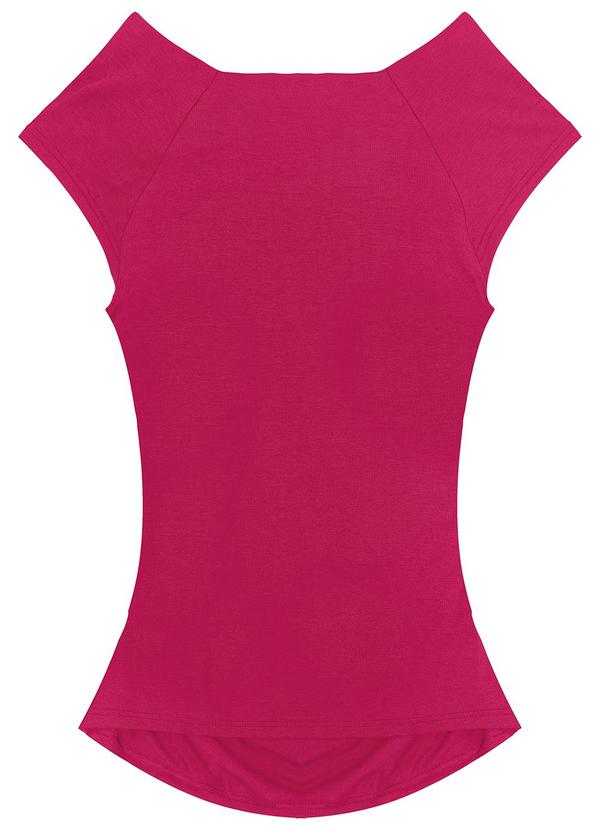 Malwee - Blusa Rosa Escuro Justa Transpasse 2
