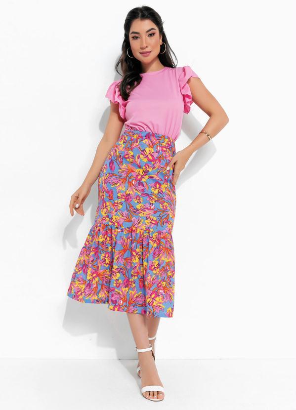 Rosalie - Blusa Rosa Manga com Babado 4