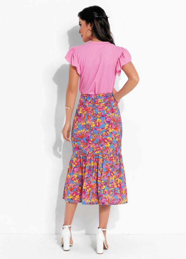 Rosalie - Blusa Rosa Manga com Babado 5