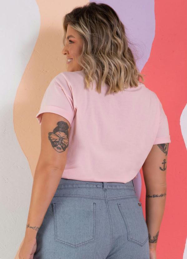 Quintess - Blusa Rosa Mangas Curtas com Bordado em Paetês 6