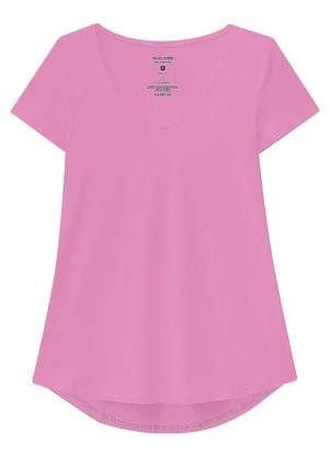 Malwee - Blusa Rosa Mullet em Viscose Conforto - MALWEE