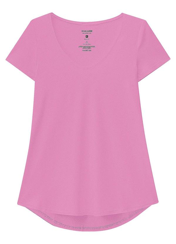 Malwee - Blusa Rosa Mullet em Viscose Conforto