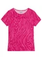 Malwee - Blusa Preto Floral em Viscose Stretch - variação: Rosa Pink