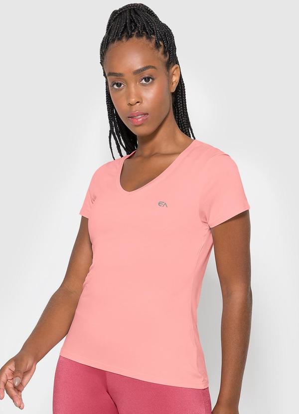 Enfim - Blusa Rosê Slim Decote V