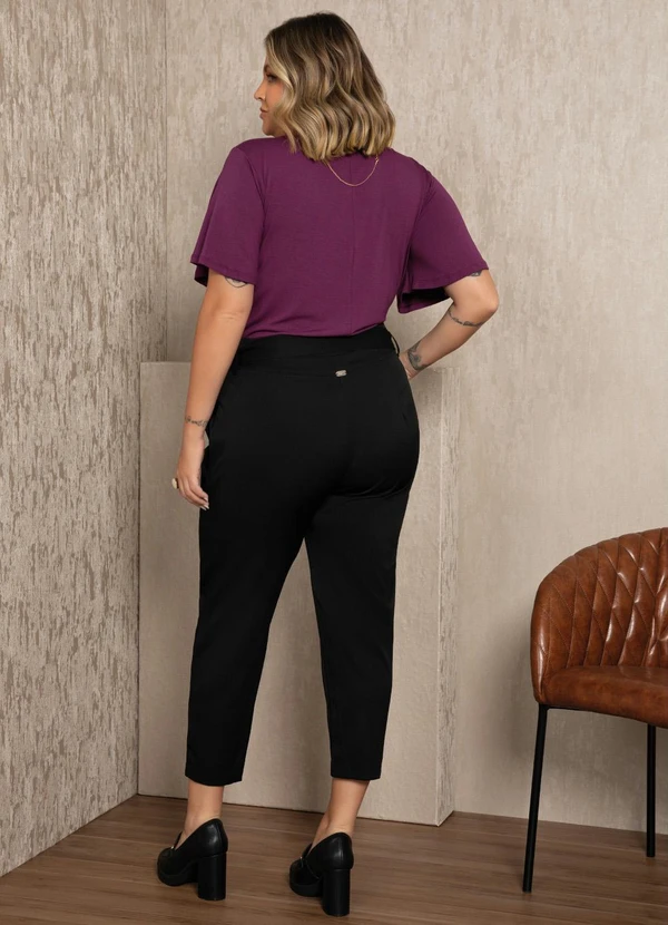 Quintess - Blusa Roxa com Cordel Transpassado