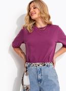 Blusa Roxa em Malha de Algod�o