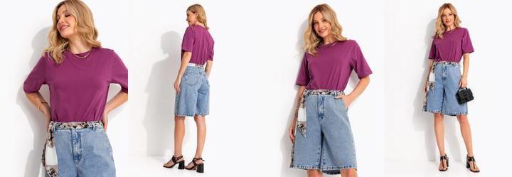 Blusa Roxa em Malha de Algod�o