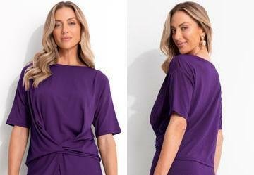 Blusa Roxa em Malha de Viscose