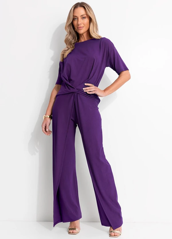 Quintess - Blusa Roxa em Malha de Viscose 3