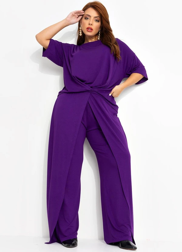 Quintess - Blusa Roxa em Malha de Viscose 8