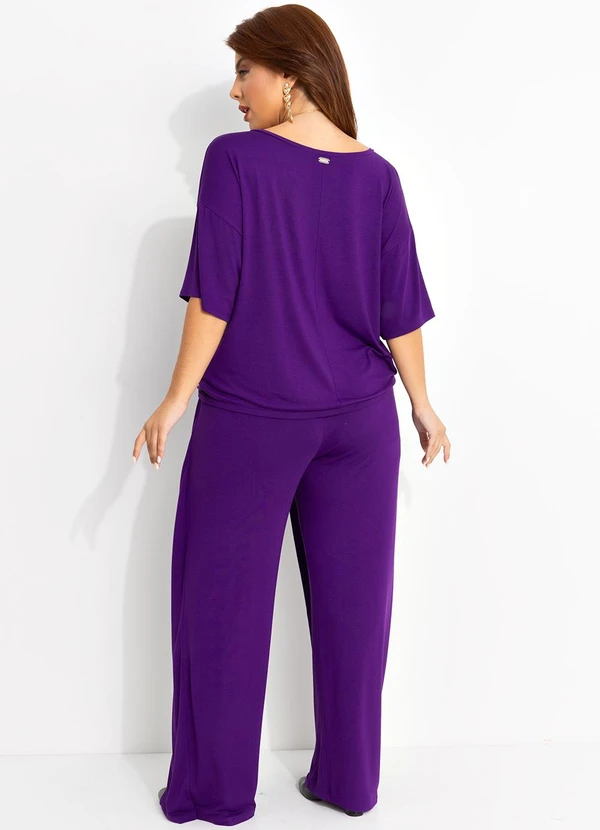 Quintess - Blusa Roxa em Malha de Viscose 9