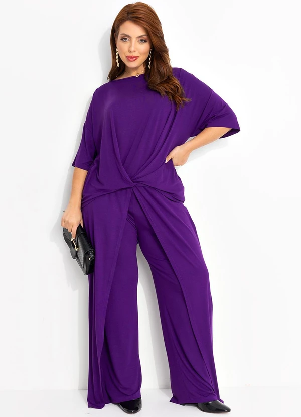 Quintess - Blusa Roxa em Malha de Viscose 10