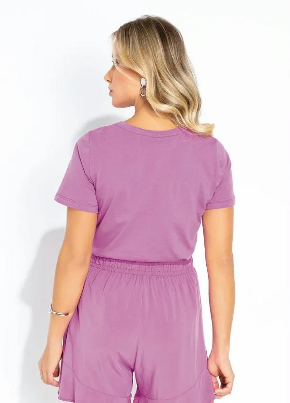 Rovitex - Blusa Roxo Estampada Rovitex 2
