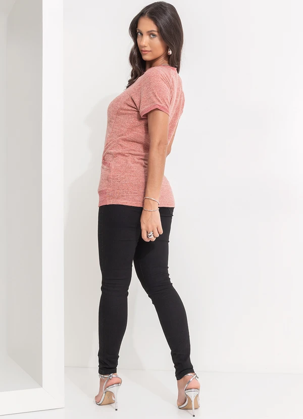 Quintess - Blusa Salmão em Malha Tricô 4
