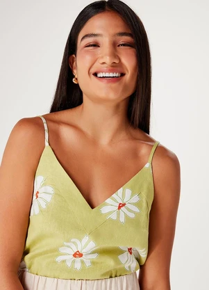 Hering - Blusa sem Manga Feminina Verde - HERING