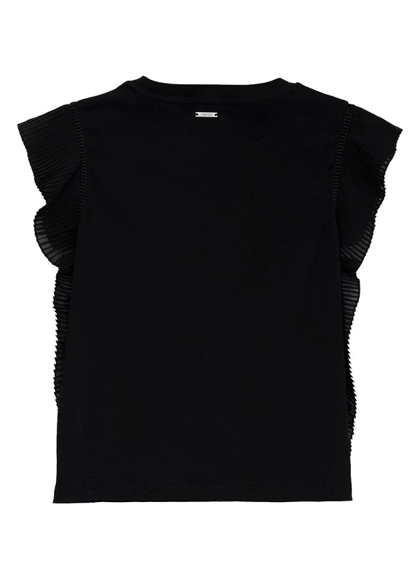 Enfim - Blusa Slim com Plissado Preto 2