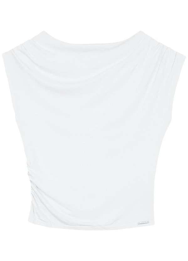 Enfim - Blusa Slim Degagê Branco