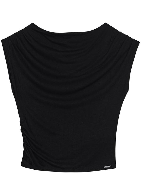 Enfim - Blusa Slim Degagê Preto