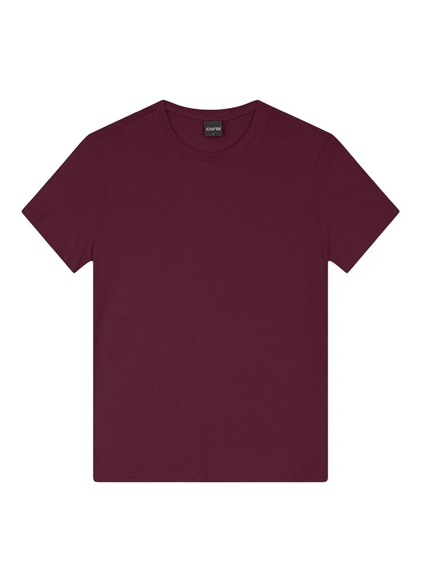 Enfim - Blusa Slim em Viscose Bordô