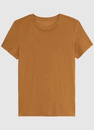 Enfim - Blusa Slim em Viscose Canela - ENFIM