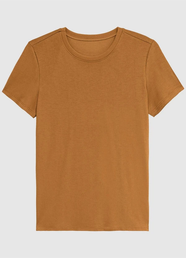 Enfim - Blusa Slim em Viscose Canela