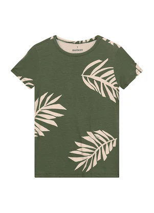 Malwee - Blusa Slim Tropical em Viscose Verde Militar - MALWEE