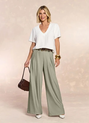 Doce Trama - Blusa Soft Garden em Viscoflow Branco - DOCE TRAMA