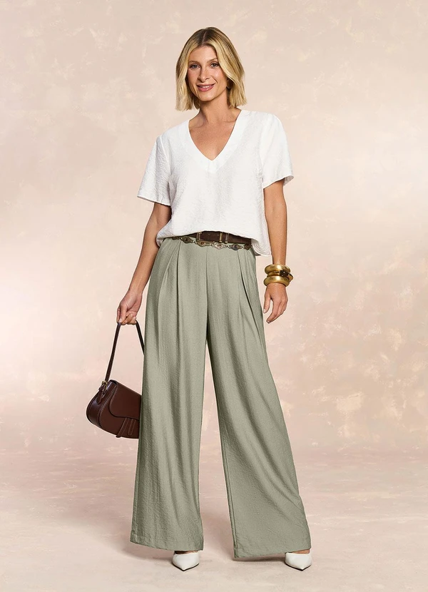 Doce Trama - Blusa Soft Garden em Viscoflow Branco